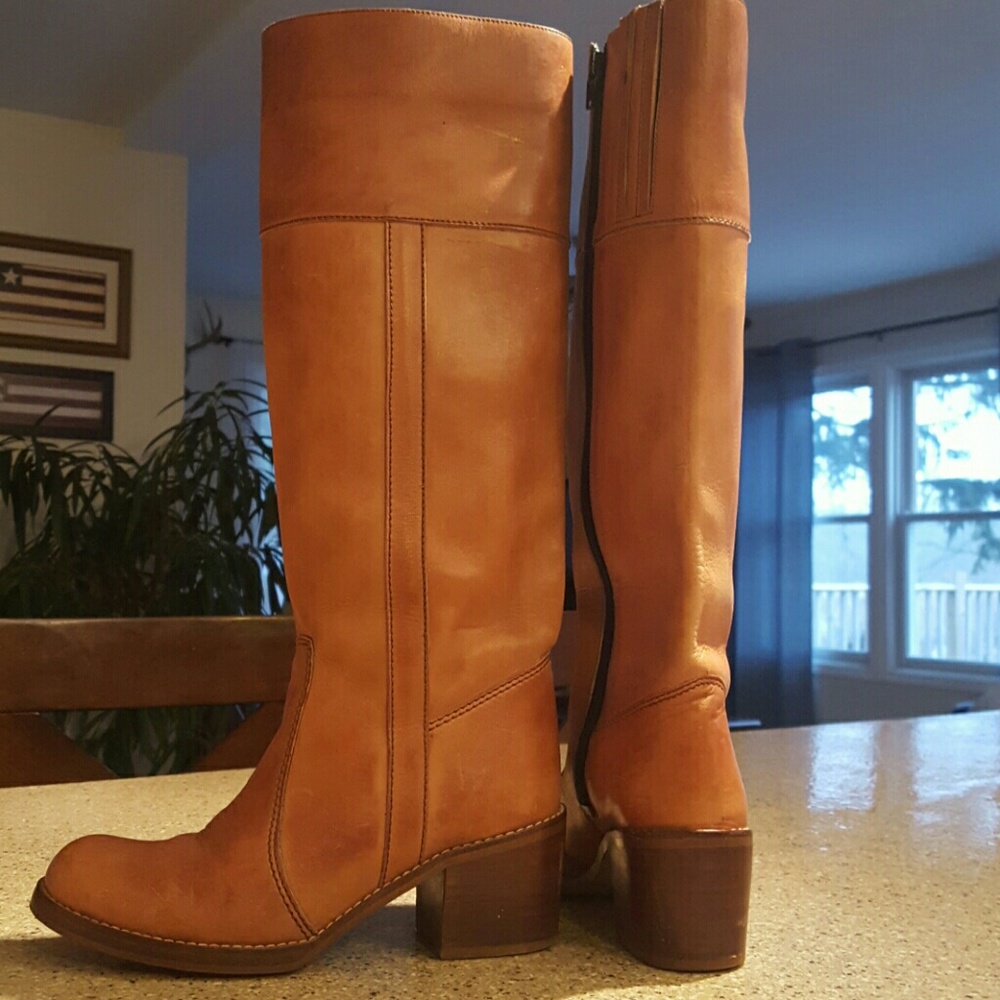 Tall leather boots